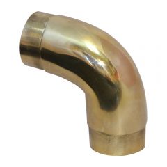 Curved 90 degree Flush Elbow - Polished Brass