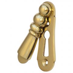 Large Lady Escutcheon / Keyhole Cover - Polished Brass